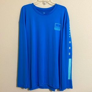 HURLEY Men’s Moisture Wicking Long Sleeve Shirt UPF 50 Protection Size XXL